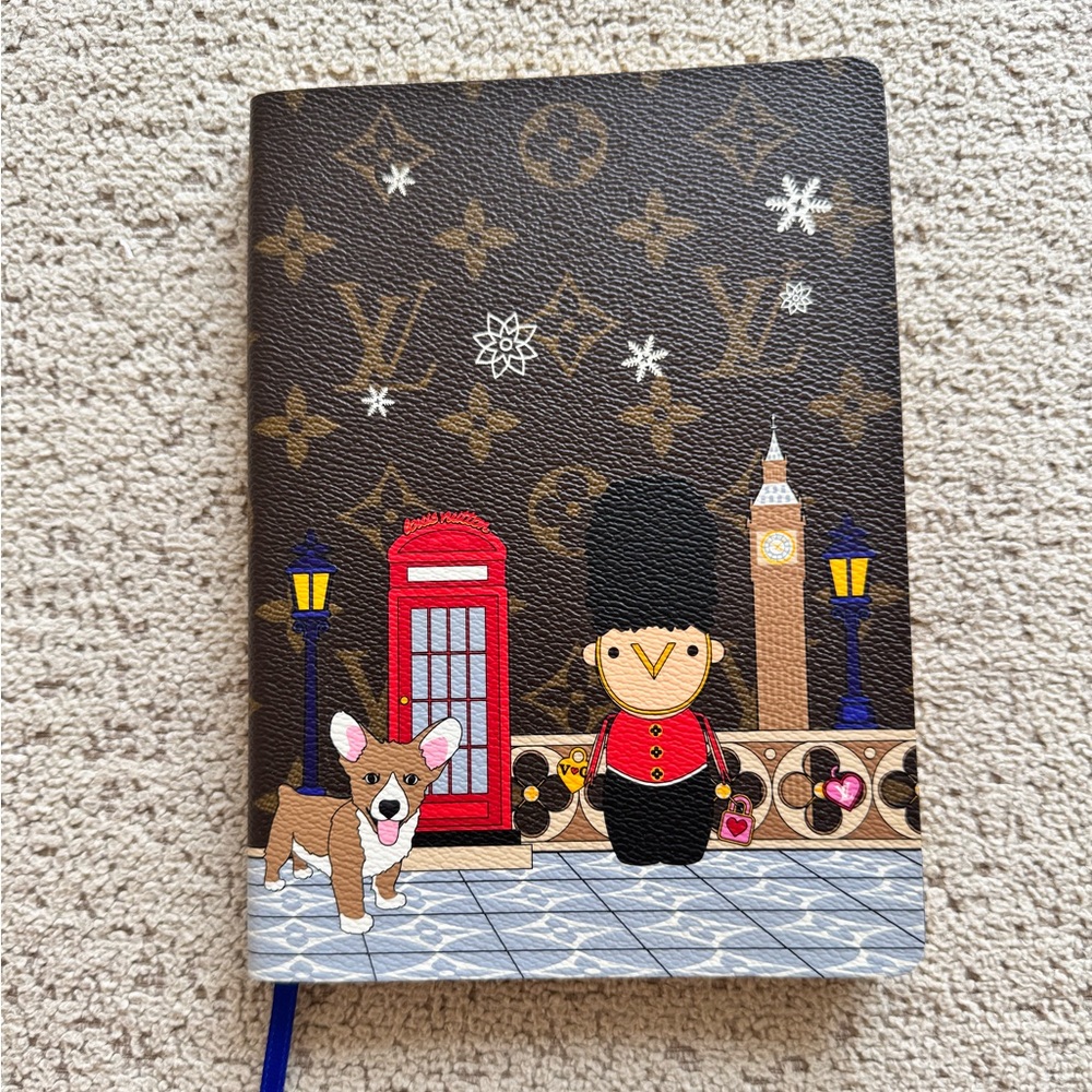Louis Vuitton Holiday notebook London corgi
